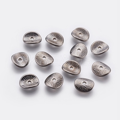 Tibetan Style Wavy Spacer Beads TIBEP-A11067-B-FF-1