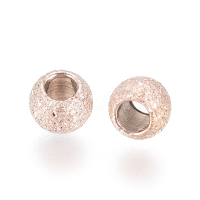 Ion Plating(IP) 304 Stainless Steel Textured Spacer Beads STAS-P108-04RG-A-1