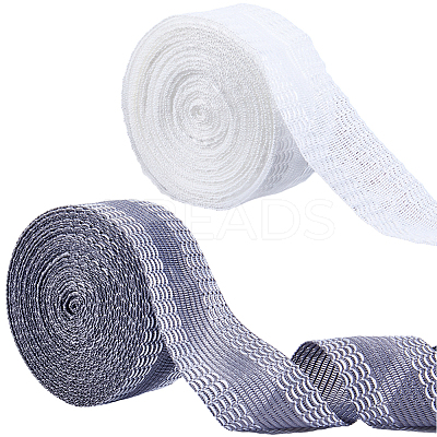 2Pcs 2 Colors Polyester Ribbon OCOR-CN0001-05-1