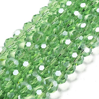 Electroplate Transparent Glass Beads Strands EGLA-A035-T10mm-A09-1