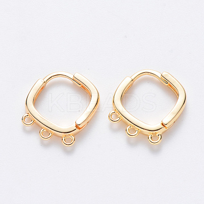 Brass Huggie Hoop Earring Findings LS-KK-T049-14G-NF-1