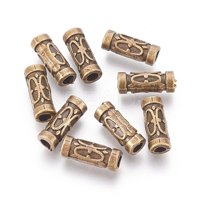 Tibetan Style Alloy Tube Beads LS-MLF0843Y-NF-1