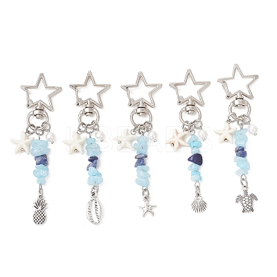 Ocean Alloy Pendant Decorations HJEW-JM04838-1