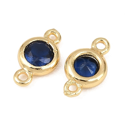 Brass Pave Cubic Zirconia Connector Charms KK-TAC0015-01G-10-1