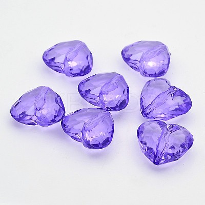 Transparent Acrylic Beads PL318Y-7-1