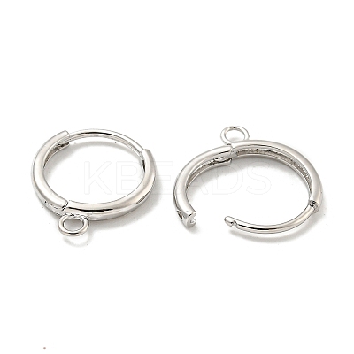 Brass Hoop Earring Findings KK-L211-021P-1