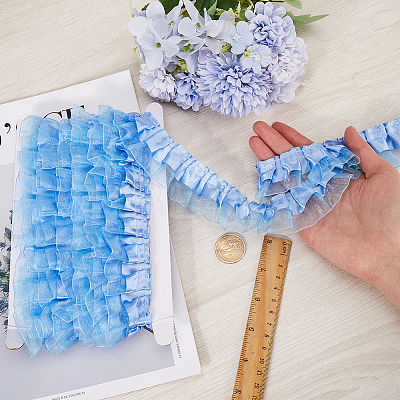 Satin Organza Pleated Ribbons ORIB-GF0001-06A-1