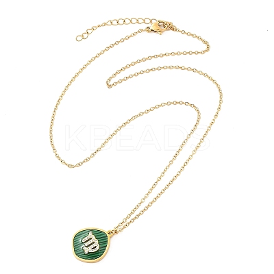304 Stainless Steel Micro Pave Cubic Zirconia constellation Pendant Necklaces NJEW-R021-01G-08-1