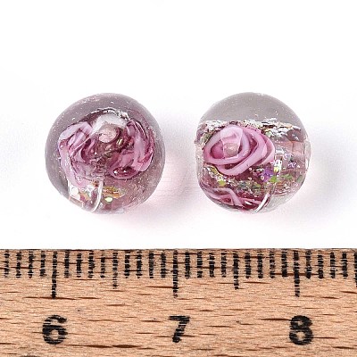 Handmade Foil Lampwork Beads LAMP-T021-33E-1