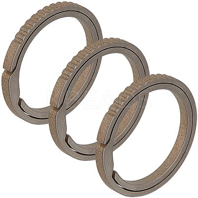 3Pcs Titanium Alloy Split Key Rings FIND-BBC0003-95-1