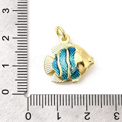 Brass Enamel Pendants KK-I378-13G-C-1