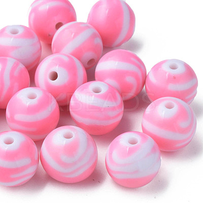 Opaque Striped Acrylic Beads MACR-S373-27B-05-1