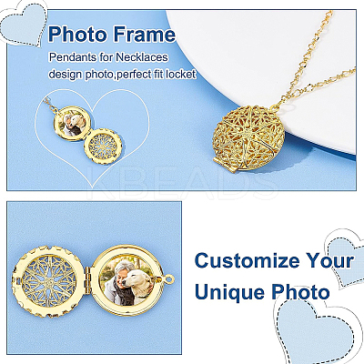 10Pcs 5 Colors Brass Diffuser Locket Pendants KK-BC0008-30-1