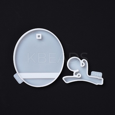 DIY Mobile Phone Holders Silhouette Silicone Statue Mold DIY-I081-11-1
