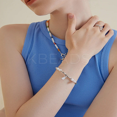 50Pcs 304 Stainless Steel Chain Findings Teardrop Shaped Charms STAS-LP0002-68-1