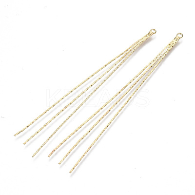 Brass Boston Link Chain Tassel Big Pendants KK-R129-04-1