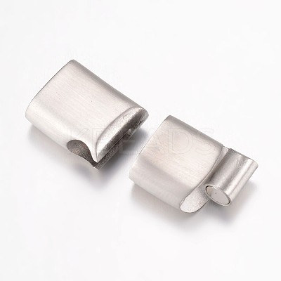 Tarnish Resistant 304 Stainless Steel Magnetic Clasps with Glue-in Ends LS-STAS-G071-39P-1
