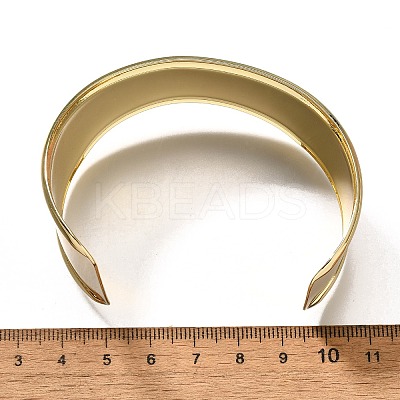 Rack Plating Brass Cuff Bangles BJEW-A137-02G-1