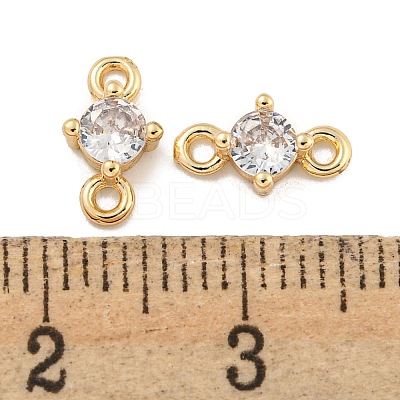 Rack Plating Brass Pave Clear Cubic Zirconia Links KKB-L215-047B-LG-1