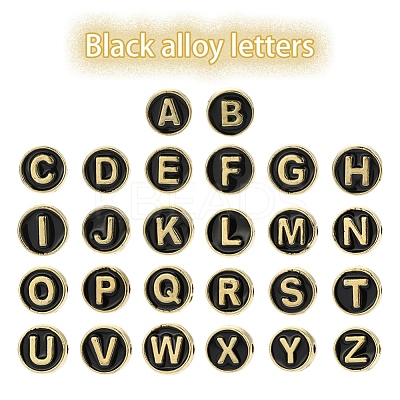 26Pcs 26 Style Alloy Enamel Beads ENAM-YW0001-90A-1