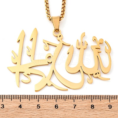 201 Stainless Steel Pendant Necklaces LS-NJEW-C066-14G-1