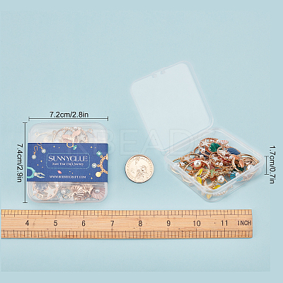 24Pcs 4 Style Zinc Alloy Enamel Pendants ENAM-SC0002-52-1