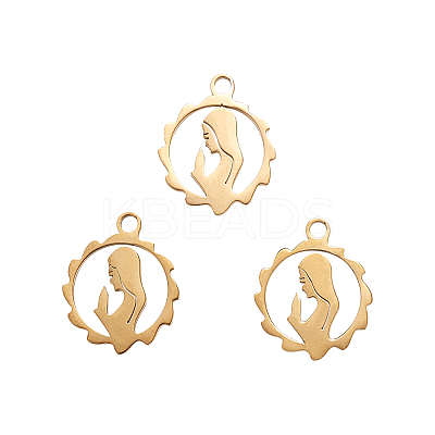304 Stainless Steel Pendants LS-STAS-CJC0001-01G-1