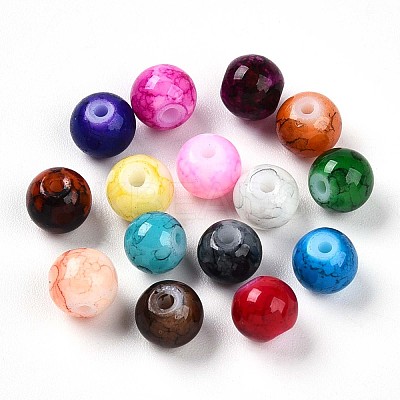 Baking Paint Glass Beads DGLA-S115-6mm-MS-1