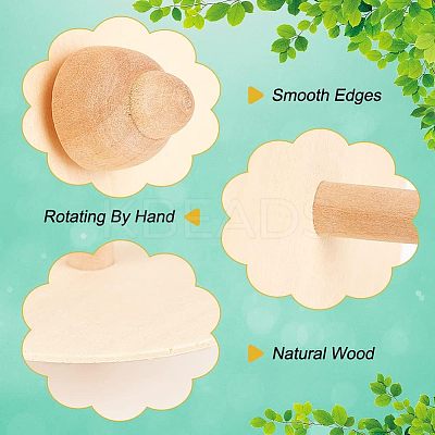 Wooden Spinning Tops LS-WOOD-WH0027-66-1