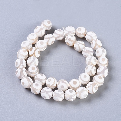 Tibetan Style 3-Eye dZi Beads TDZI-G341-10mm-02-1