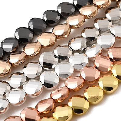 Electroplate Glass Beads Strands EGLA-F166-15-1