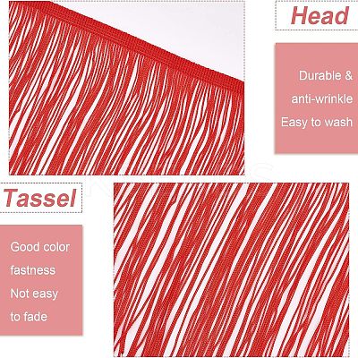 Polyester Latin Fringe Lace OCOR-WH0064-43B-1