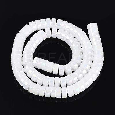 AB Color Plated Imitation Jade Glass Beads Strands GLAA-T026-4x8mm-J01-1