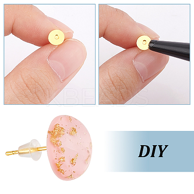 300Pcs 3 Colors Stud Earring Findings UNKW-UN0056-67-1