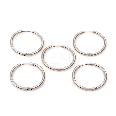 Tarnish Resistant 201 Stainless Steel Huggie Hoop Earrings EJEW-L250-01M-P-1