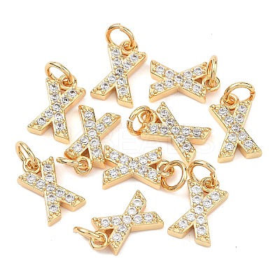 SHEGRACE Brass Micro Pave Clear Cubic Zirconia Pendants XGRQ29573-394G-X-1