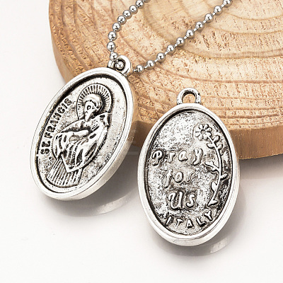 Tibetan Style Alloy Pendants TIBE-Q078-07AS-RS-1