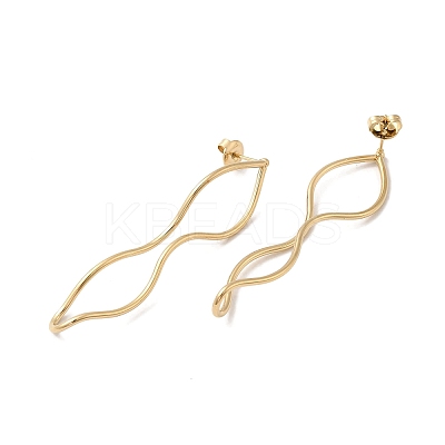 304 Stainless Steel Dangle Stud Earrings for Women EJEW-Q781-26G-1