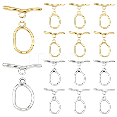 5Pcs 304 Stainless Steel Toggle Clasps STAS-YW0003-36G-1