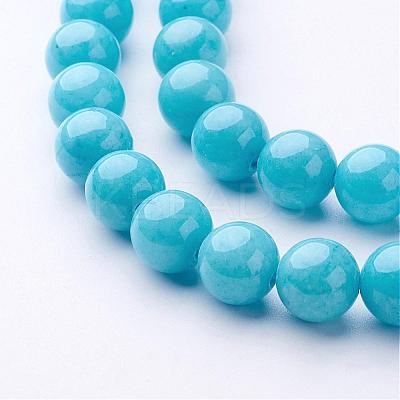 Natural Mashan Jade Round Beads Strands G-D263-10mm-M-1