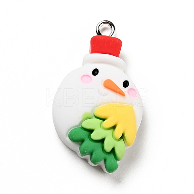 Christmas Opaque Resin Pendants RESI-G043-B02-1