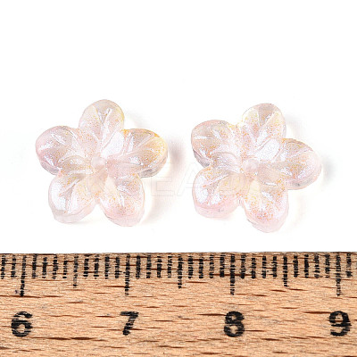 Baking Paint Transparent Glass Beads DGLA-N014-08B-01-1