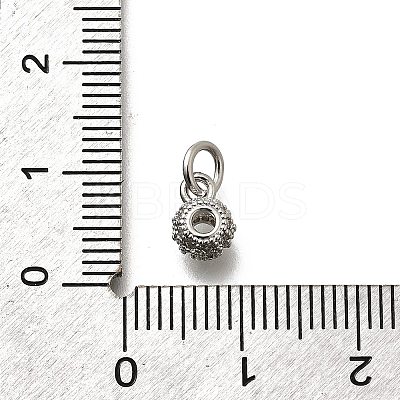 Brass Micro Pave Cubic Zirconia Charms KK-P295-40P-1