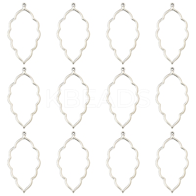20Pcs Tibetan Style Alloy Open Back Bezel Big Pendants FIND-YW0010-01-1