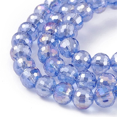 Transparent Electroplate Glass Beads Strands EGLA-F151-AB06-1