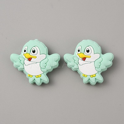 Bird Food Grade Eco-Friendly Silicone Beads SIL-WH0018-003H-1