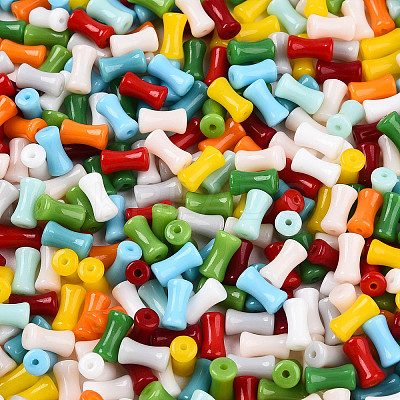 Opaque Colours Glass Seed Beads SEED-N007-P4x8mm-B03-1