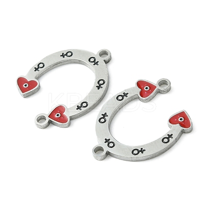 304 Stainless Steel Manual Polishing Connector Charms STAS-C075-30P-1