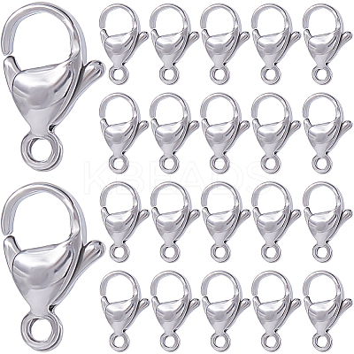 304 Stainless Steel Lobster Claw Clasps STAS-SP0001-73B-1