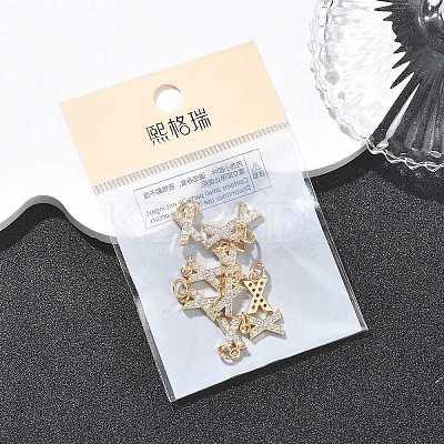 SHEGRACE Brass Micro Pave Clear Cubic Zirconia Pendants XGRQ29573-394G-X-1
